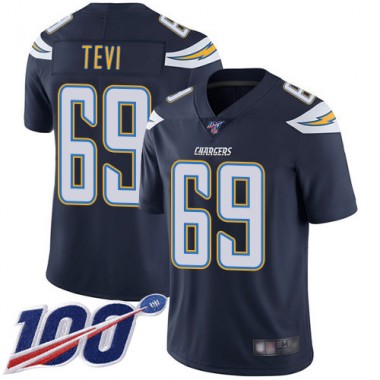 Los Angeles Chargers NFL Football Sam Tevi Navy Blue Jersey Men Limited  #69 Home 100th Season Vapor Untouchable->youth nfl jersey->Youth Jersey